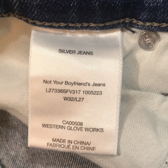 Silver Jeans “Not Your Boyfriends Jeans” Distressed Medium Wash Jeans size 32 - Picture 10 of 11